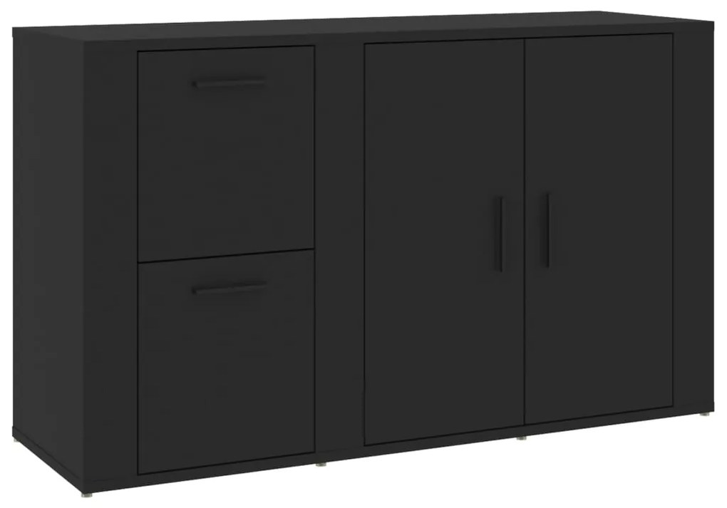 Credenza nera 100x33x59,5 cm in legno multistrato