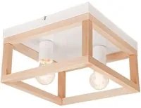 Lampada a Soffitto Villy, Marrone, Metallo, 17x30x30 cm, EPIKASA