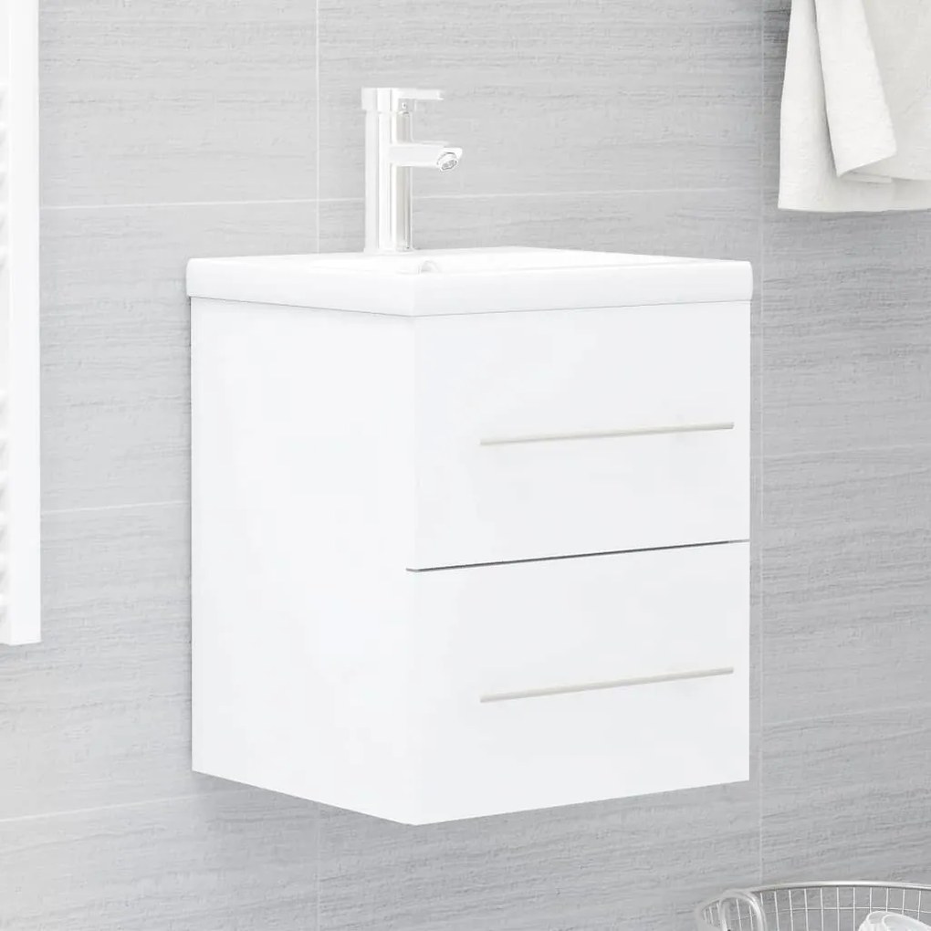 Mobile Lavabo Bianco 41x38,5x48 Cm İn Legno Multistrato /