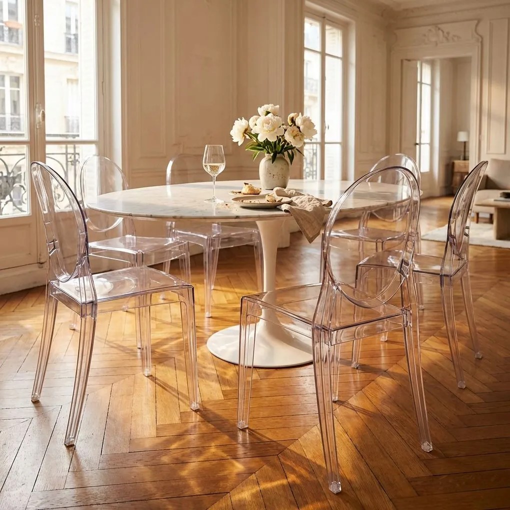MELODIE - sedia moderna in policarbonato trasparente