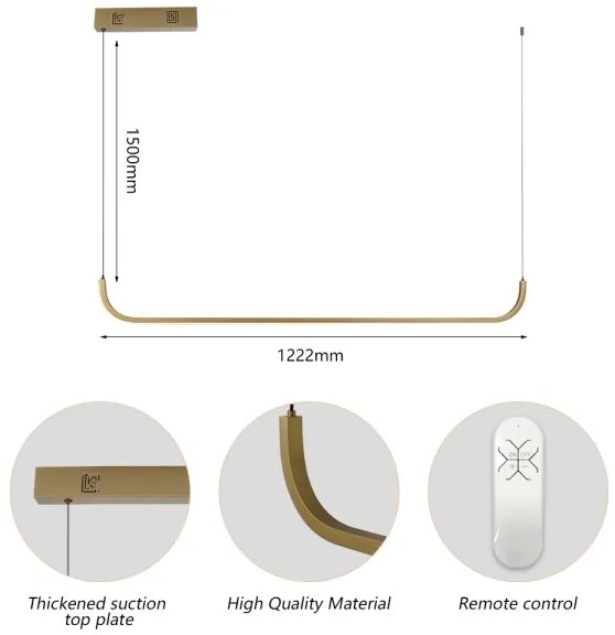 Immax NEO 07227L - Lampadario a sospensione con filo LED dimmerabile PATTINI LED/26W/230V Tuya+RC