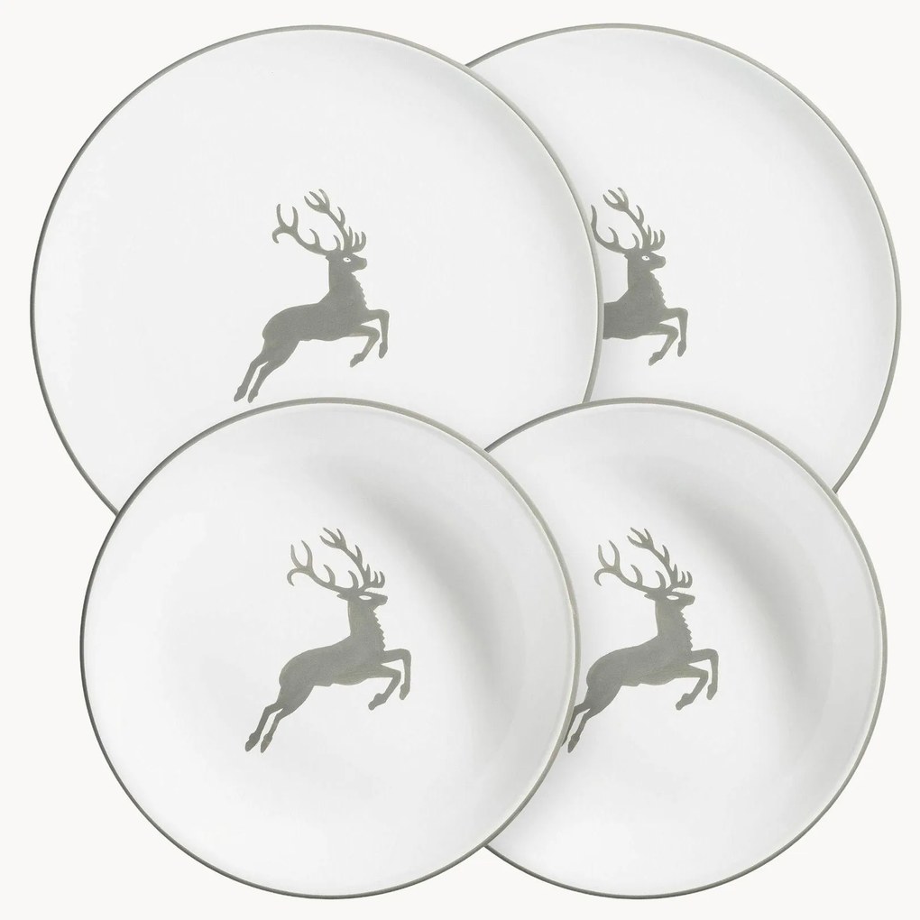 Servizio di piatti fatto a mano Hirsch, 2 persone, set da 4