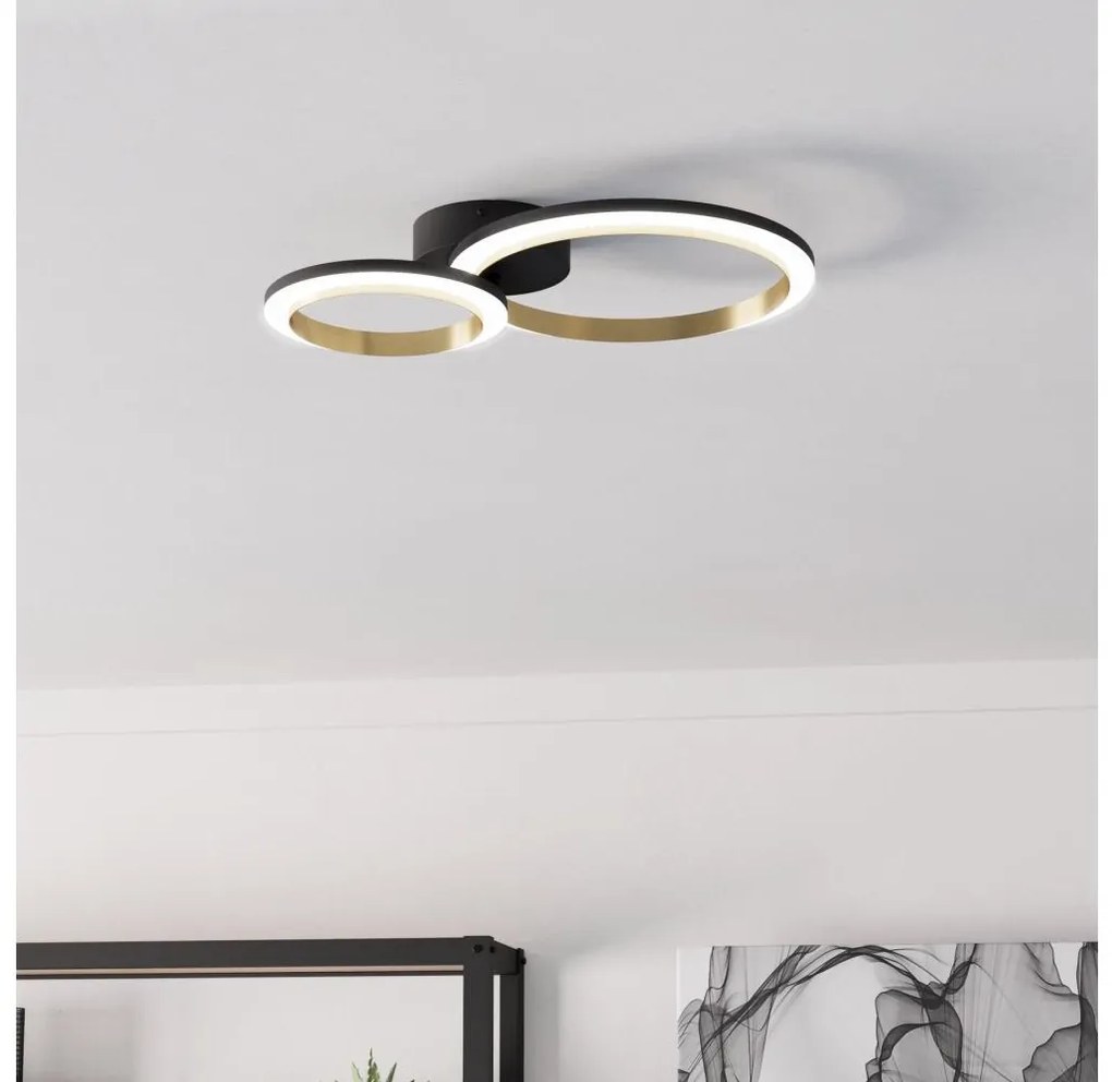 Eglo 901223 - Plafoniera LED dimmerabile CALLIERA LED/12W/230V nero/oro