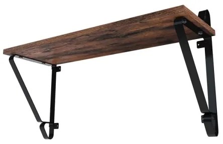 Set da 2 mensole a parete SHELFY, marrone/nero
