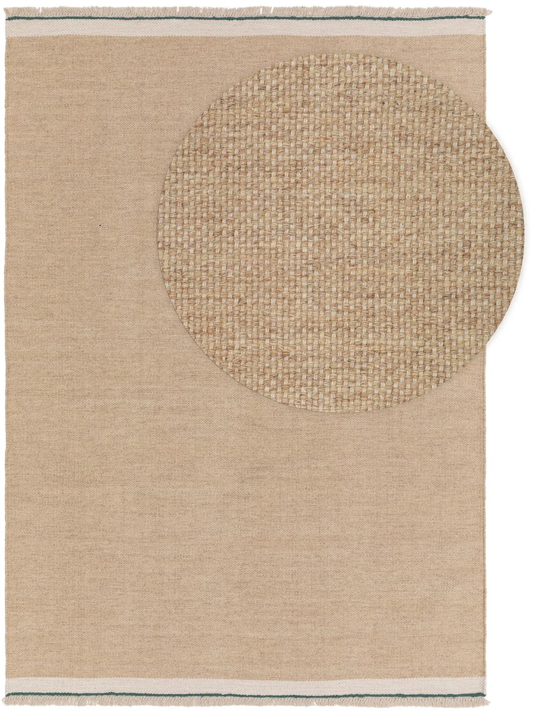 benuta Pop Tappeto di lana Karla Beige 120x170 cm - Tappeto fibra naturale