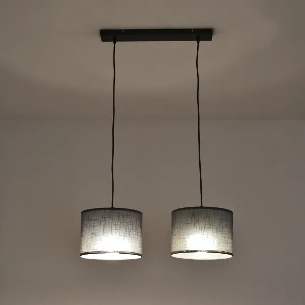 Lampadario a cavo ALBA 2xE27/15W/230V grigio