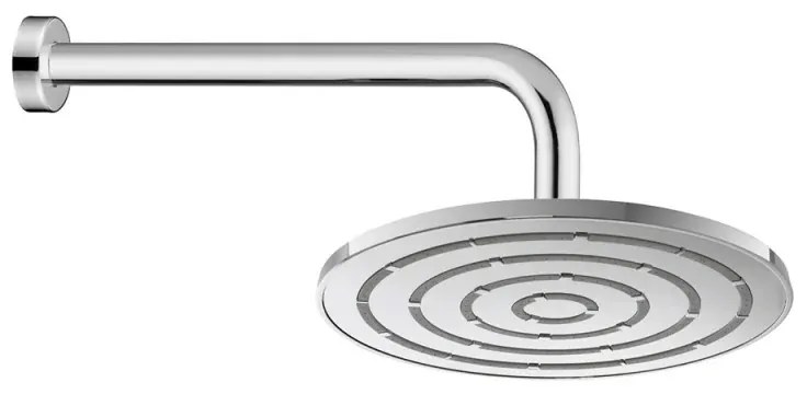 Set Soffione doccia Ø 20 cm e braccio di 35 cm in finitura cromo anticalcare Hidra