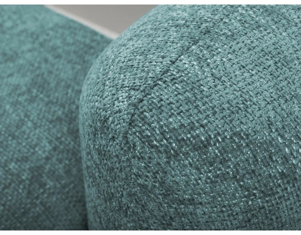 Divano angolare blu allungabile/con contenitore (con penisola a sinistra/con chaise lounge) con rivestimento in ciniglia Mele – Makamii