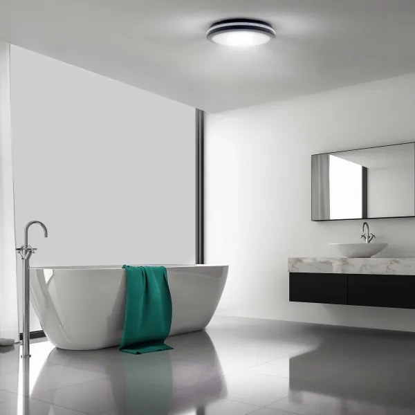 Solight WO820- Luce LED dimmerabile LED/18W/22W/26W/230V 3000/4000/6500K IP65 nero