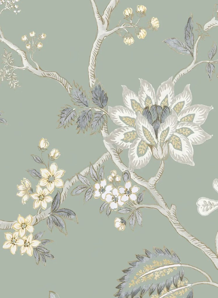 Lewis & Wood Carta da parati Indienne - Green Glaze
