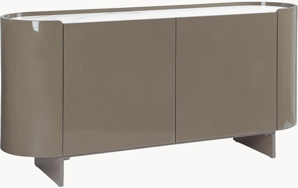 Credenza con piano effetto marmo Otilia