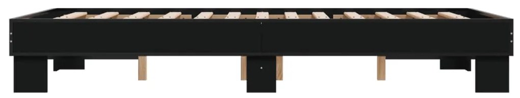 Giroletto nero 135x190 cm in legno multistrato e metallo