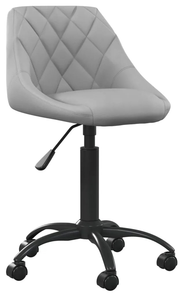 Sedia Da Ufficio Grigio Chiaro İn Velluto /
