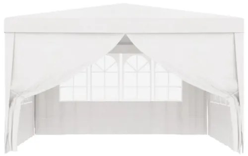 Gazebo Professionale con Pareti 4x4 m Bianco 90 g/m²