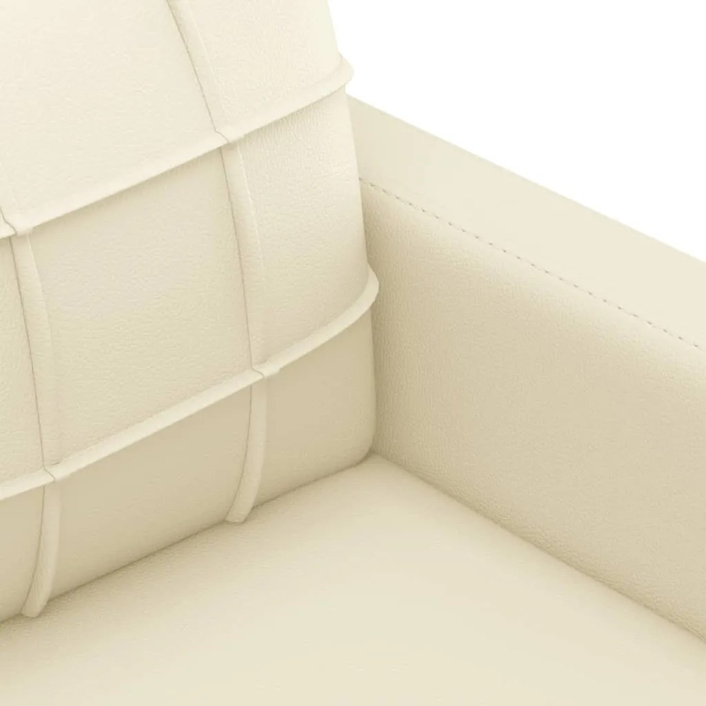 Set di divani 2 pz con cuscini crema in similpelle