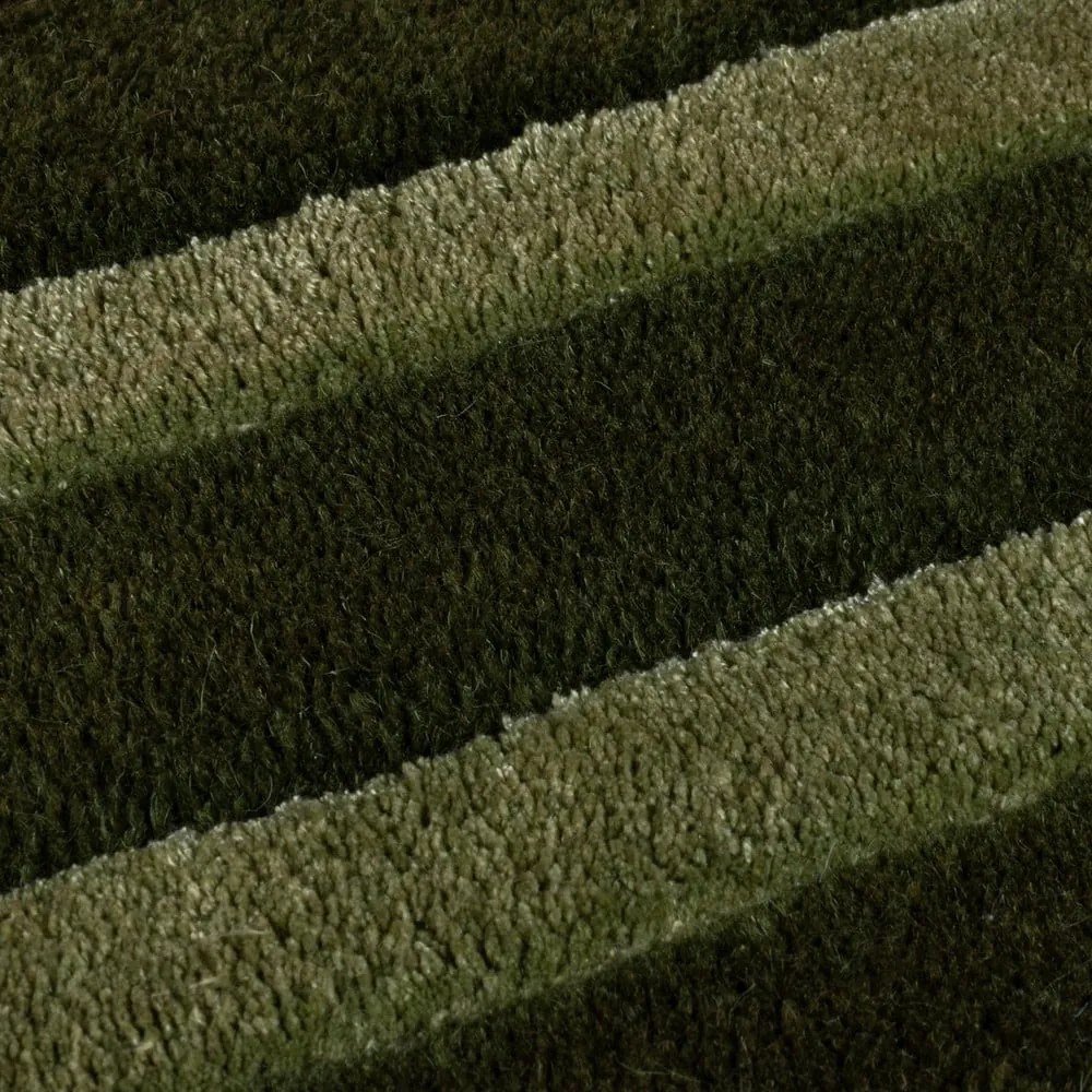 Tappeto verde scuro in lana tessuto a mano 120x170 cm Gatsby – Flair Rugs