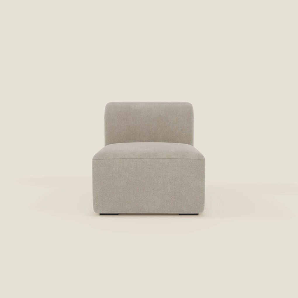 BonBon modulo centrale 70 cm – Poltrona o elemento componibile in tessuto smacchiabile T23 panna