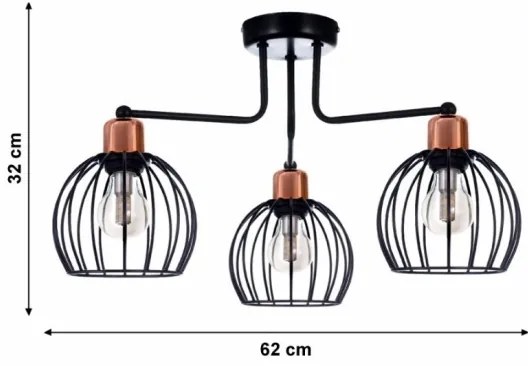 Lampadario a plafone CELTA 3xE27/40W/230V