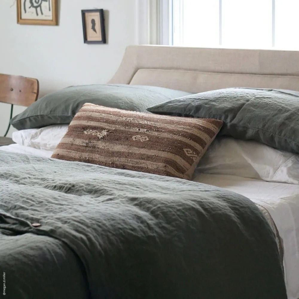 federa 50x70 cm Forest Green - Linen Tales