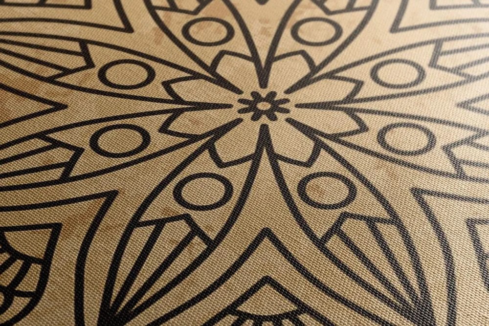 Quadro su tela – Mandala con tocco antico