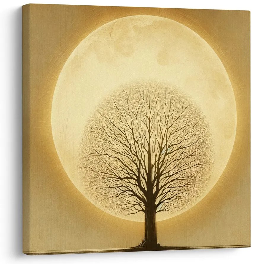 Quadro su tela – Silhouette dell’albero della vita