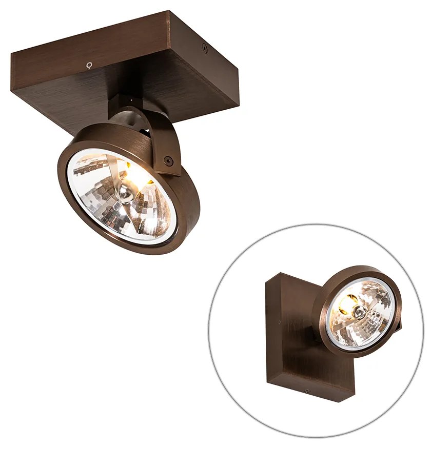 Faretto di design bronzo scuro girevole e inclinabile - Go