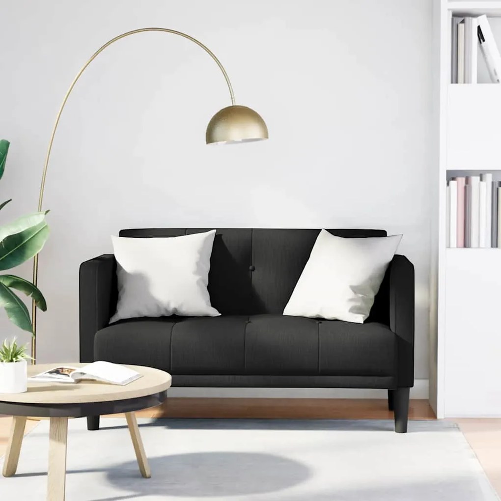Divano Divanetto Nero 111 Cm İn Tessuto /
