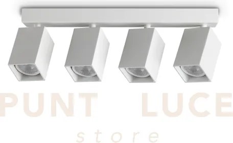 Dynamite faretto bianco orientabile 4 luci attacco gu10 38,5cm lamp...