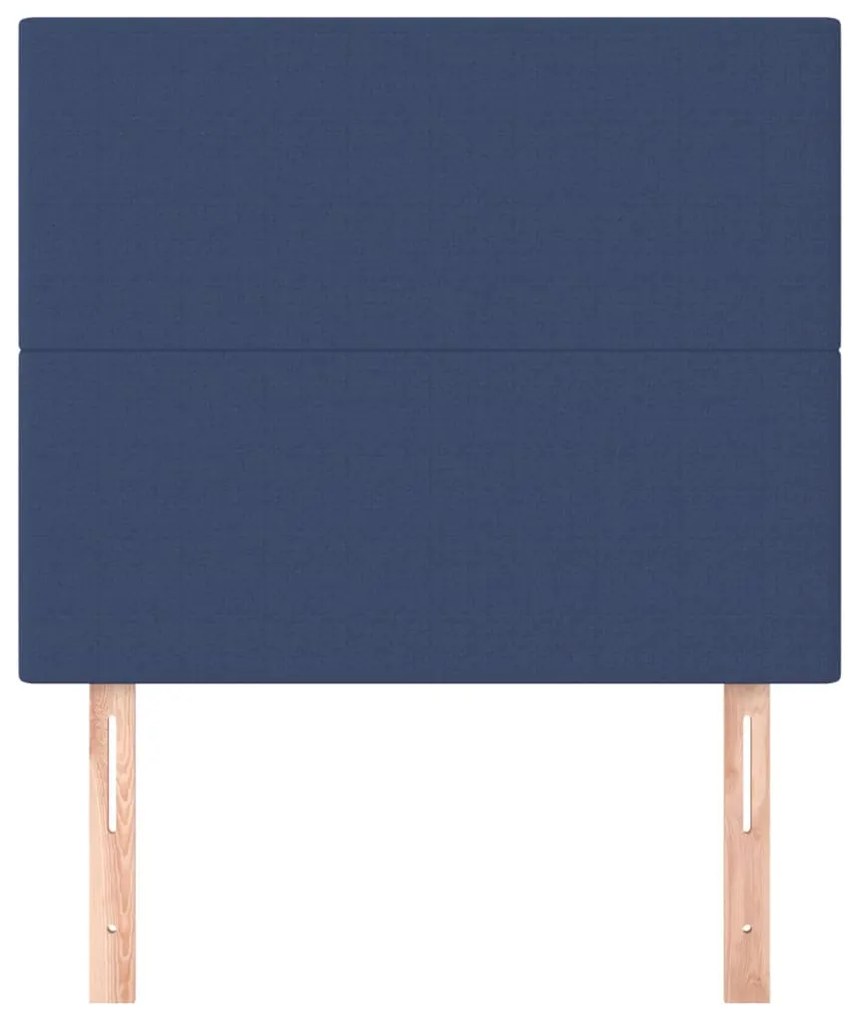 Testiera 2 pz blu 100x5x78/88 cm in tessuto