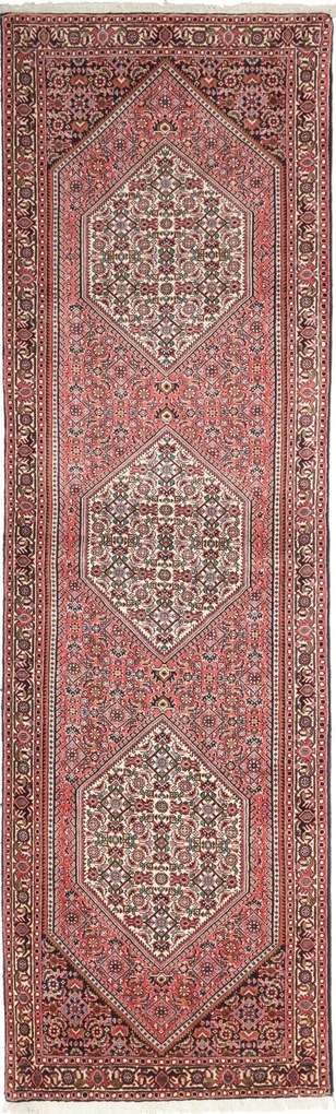 Bidjar Tappeto persiano 270x80 Rosso (Iran) Annodato A Mano