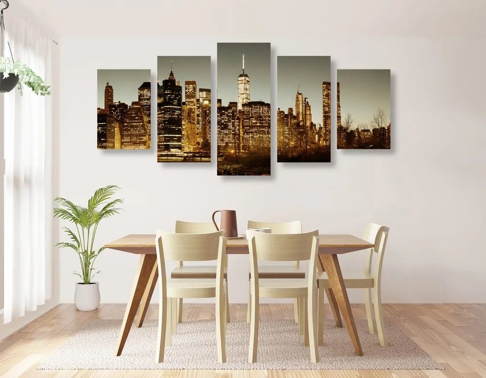 Quadri 5 pezzi – Centro di New York