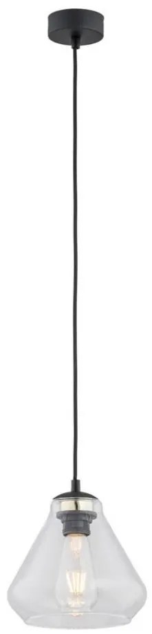 Argon 4047 - Lampadario su corda DECORATO 1xE27/15W/230V nero