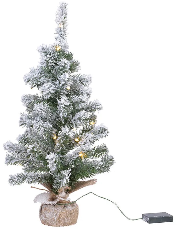 Albero di Natale Lumineo Imperial Nevoso Ø 30 x 45 cm Plastica Mini MicroLED