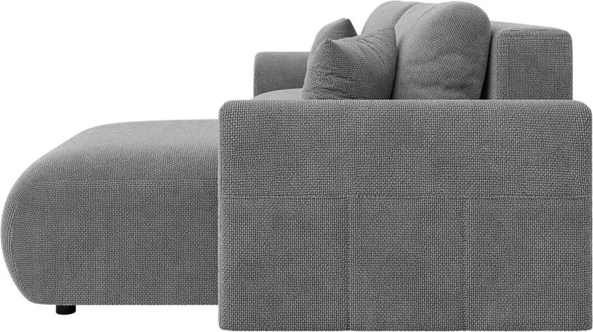 Divano angolare grigio allungabile (con composizione variabile) Lorine – Ropez