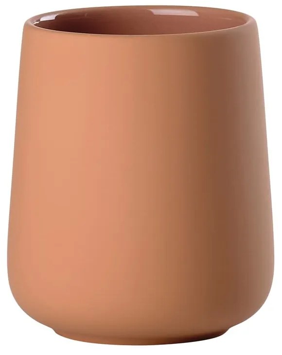 Tazza in gres arancione per spazzolini da denti Nova One - Zone