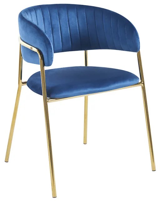 Sedia Moniel Golden Velluto - Blu