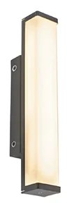 Applique da parete nera 32 cm IP44 - Cascada