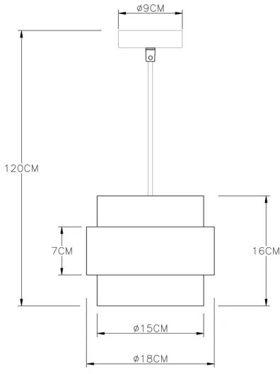 Globo 15560H - Lampadario a sospensione con filo MILEY 1xE27/60W/230V nero/ottone
