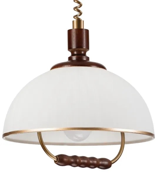 Lampadario a scomparsa RAMONA 1xE27/60W/230V beige/marrone scuro