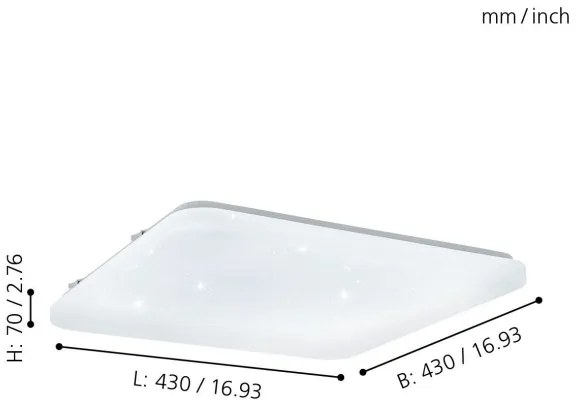 Eglo 97883 - Plafoniera LED FRANIA-S LED/33,5W/230V