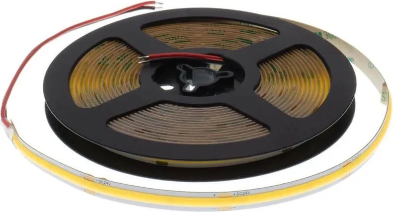Striscia LED COB 10W/m 24VDC IP20 5m Luce Continua Colore Bianco Naturale 4.000K