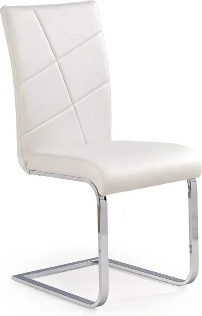 Sedia K108 in ecopelle bianco
