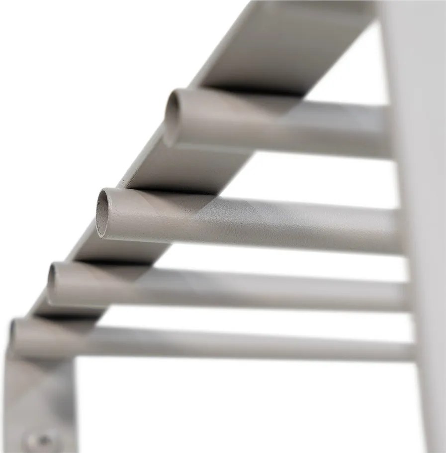 Attaccapanni da parete grigio tortora in metallo con scaffale 100 cm Rex – Spinder Design