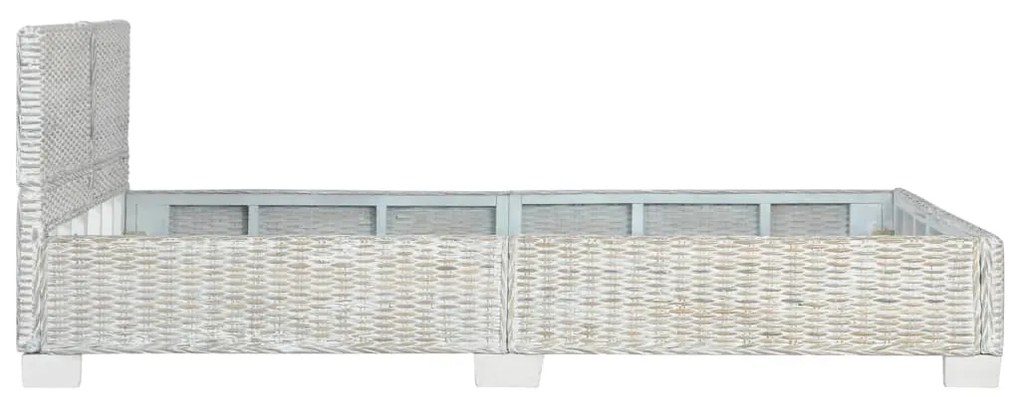 Giroletto grigio in rattan naturale 140x200 cm