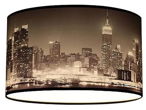 Plafoniera CITY grattacieli in nero e bianco 2xE27/60W/230V