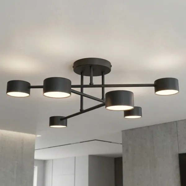 Plafoniera HALO 6xGX53/10W/230V nera