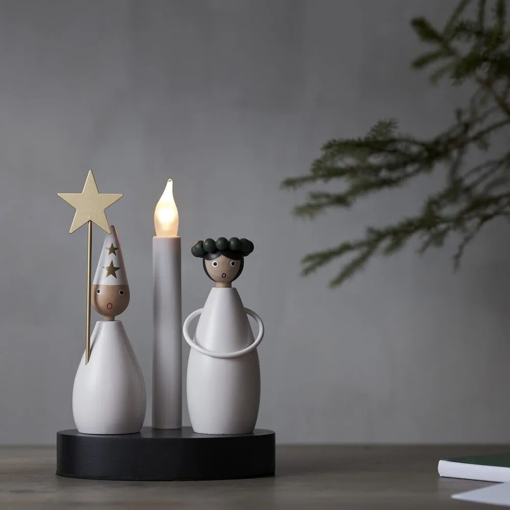 Decorazione luminosa in bianco e nero con motivo natalizio Christmas Joy - Star Trading