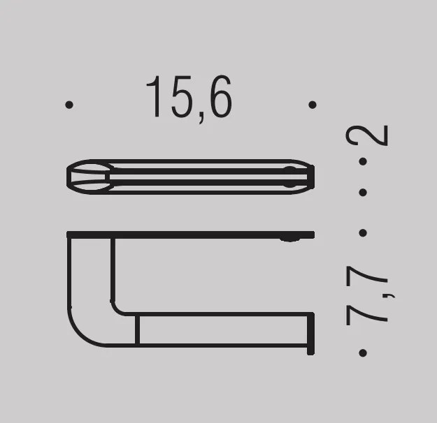 Colombo design Trenta B30080CR Porta Rotolo wc a muro Cromo