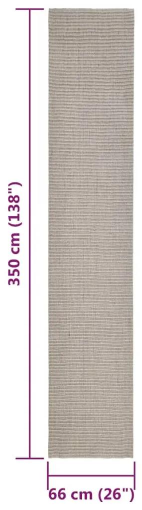 Tappeto in Sisal Naturale 66x350 cm Sabbia