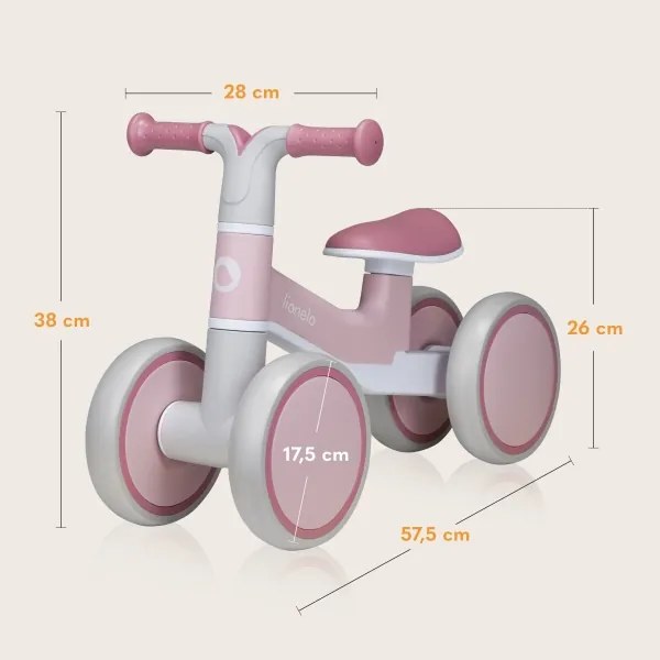 Lionelo - Bicicletta senza pedali VILLY Rosa